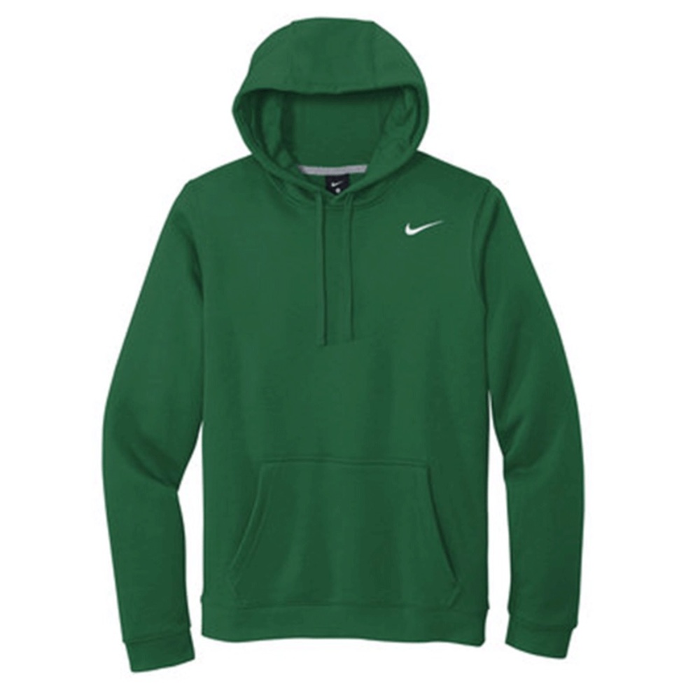 Nike Men’s Dark Green Club Fleece Pullover Hoodie Green - Size M